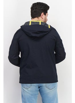 GEOX Men Solid Windbreaker Jackets, Dark Navy  - Image 4