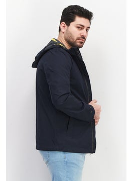GEOX Men Solid Windbreaker Jackets, Dark Navy  - Image 3