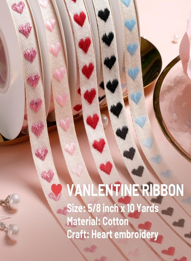 FAKILO Valentine's Day Ribbon for Gift, Cute Heart Ribbon for Cake Gift Wrapping, 5/8 Inch x 10 Yards(Red) - Image 3