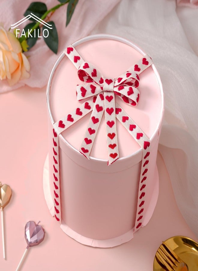 FAKILO Valentine's Day Ribbon for Gift, Cute Heart Ribbon for Cake Gift Wrapping, 5/8 Inch x 10 Yards(Red) - Image 4