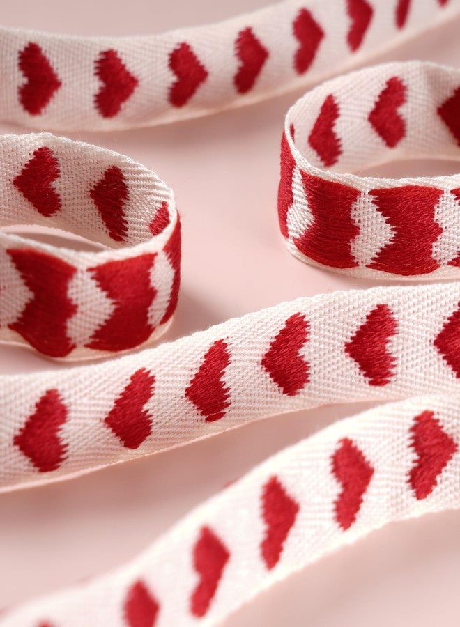 FAKILO Valentine's Day Ribbon for Gift, Cute Heart Ribbon for Cake Gift Wrapping, 5/8 Inch x 10 Yards(Red) - Image 2