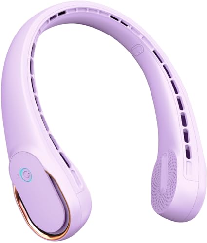 FrSara Neck Fan Portable Personal Fan Strong Wind 5200mAh Air Volume360 Cooling No Hair Twisting Air Volume On 2 Sides NonSlip Quick Charge Long Use Time Gift for Women Men Birthday
