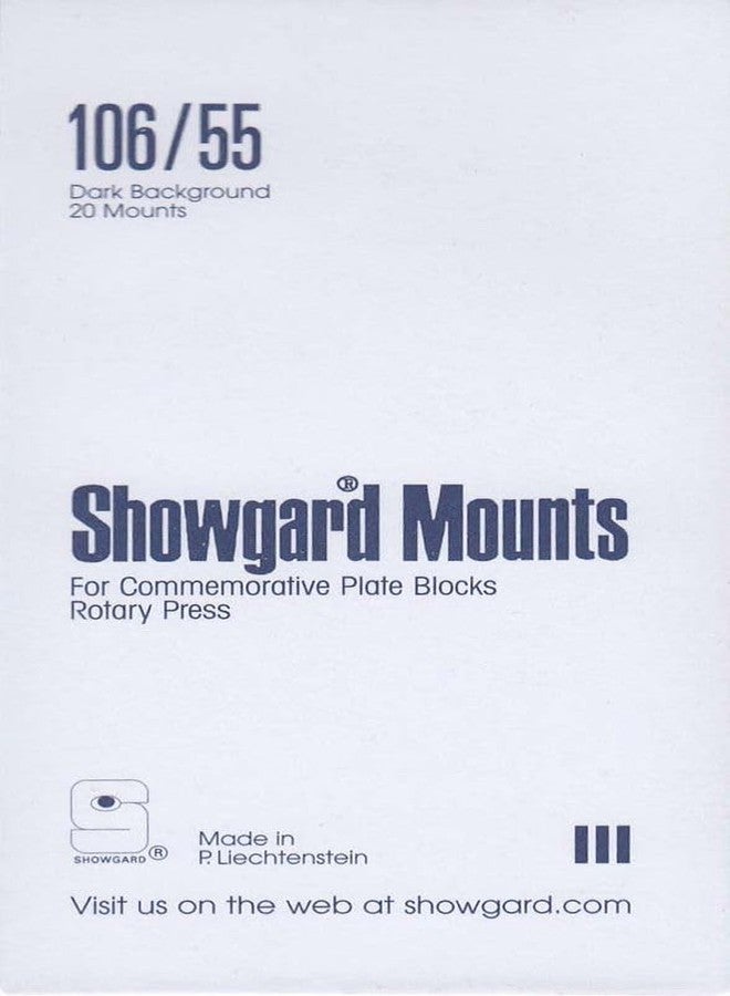 Showgard Pre-cut Black Stamp Mounts Size 106/55 - Image 1