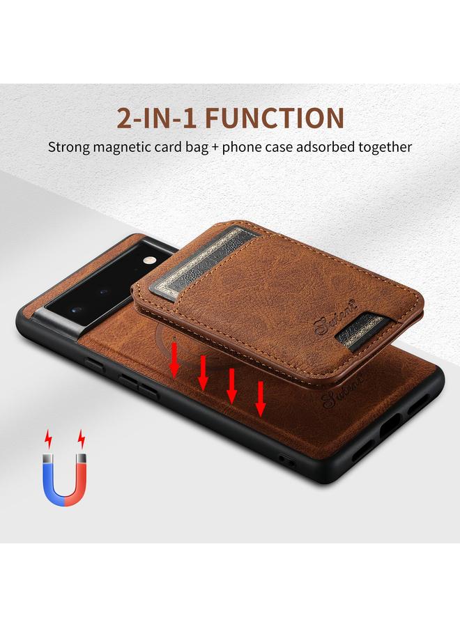 Suteni Case For Google Pixel 9 Pro XL H16 Litchi Texture Leather Detachable Wallet Back Phone Case - Image 5
