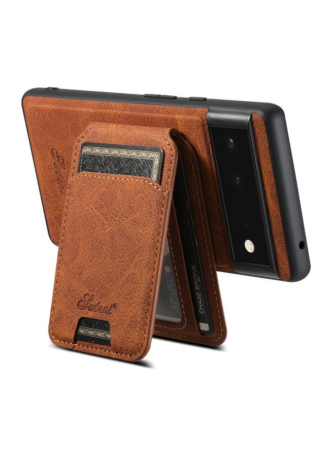 Suteni Case For Google Pixel 9 Pro XL H16 Litchi Texture Leather Detachable Wallet Back Phone Case - Image 4