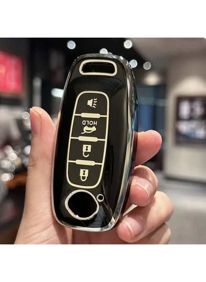 Nissan Car Key Cover TPU Case Black For X Trail T33 Kicks Qashqai J12 Juke Teana Altima Ariya - Image 1