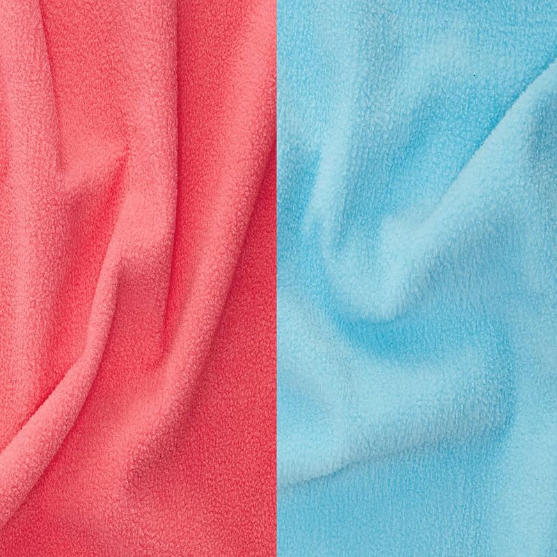 ELEVANTO Baby Anti-Piling Fleece Extra Absorbent Instant Dry Sheet for Baby, Baby Bed Protector, Waterproof Sheet, Small Size 50x70cm, Pack of 2, Sky & SELMON - Image 5