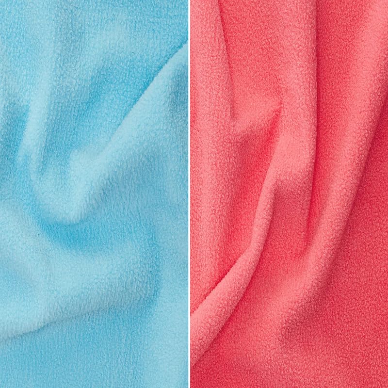 ELEVANTO Baby Anti-Piling Fleece Extra Absorbent Instant Dry Sheet for Baby, Baby Bed Protector, Waterproof Sheet, Small Size 50x70cm, Pack of 2, Sky & SELMON - Image 3