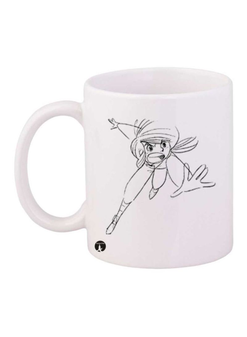 Anime Jazeerat Al Kanz Printed Mug White/Black Standard Size