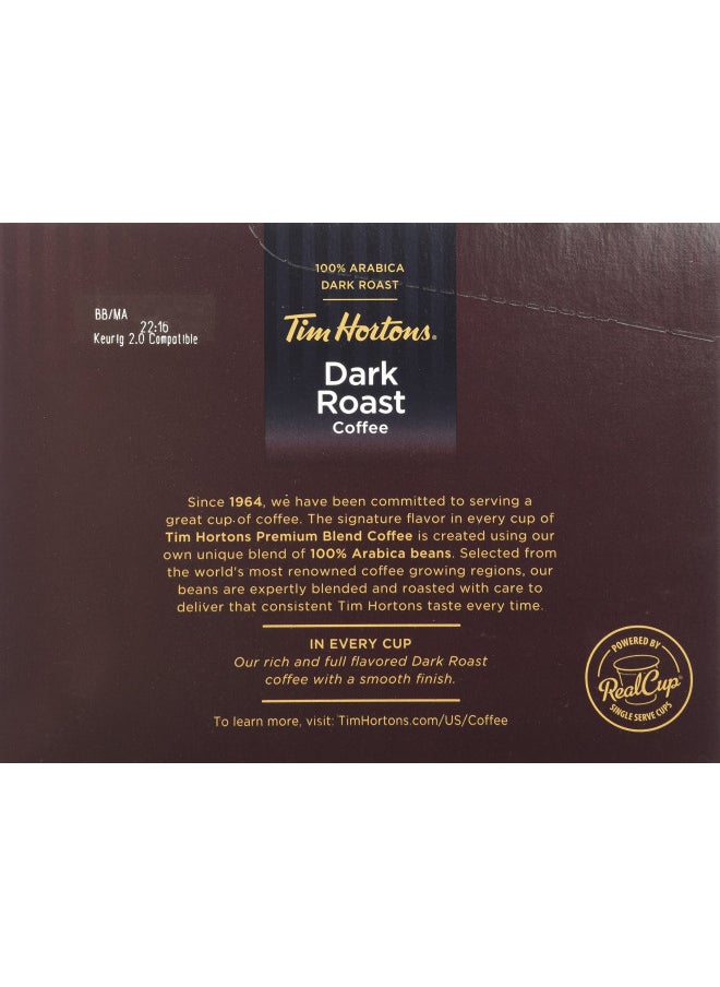 Tim Hortons Dark Roast Single Serve Coffee Cups, 96 Count (Packaging May Vary)