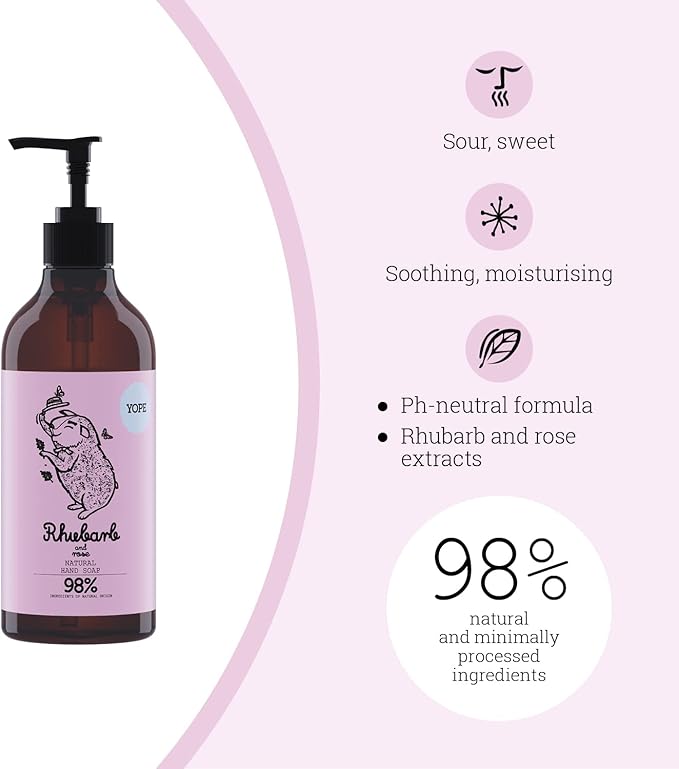 YOPE غسول يدين طبيعي من YOPE مستخلص اليوسفي بروفيتامين B5 pH محايد مرطب مهدئ من اليوسفي والتوت 500 مل - Image 2