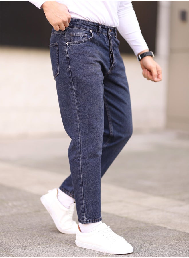 trendyol Navy Blue Men's Boyfriend Jeans Trousers TMNAW25JE00020  - Image 1