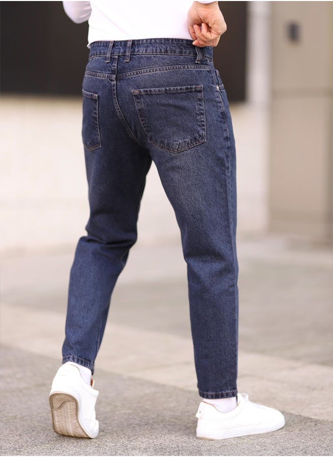 trendyol Navy Blue Men's Boyfriend Jeans Trousers TMNAW25JE00020  - Image 5