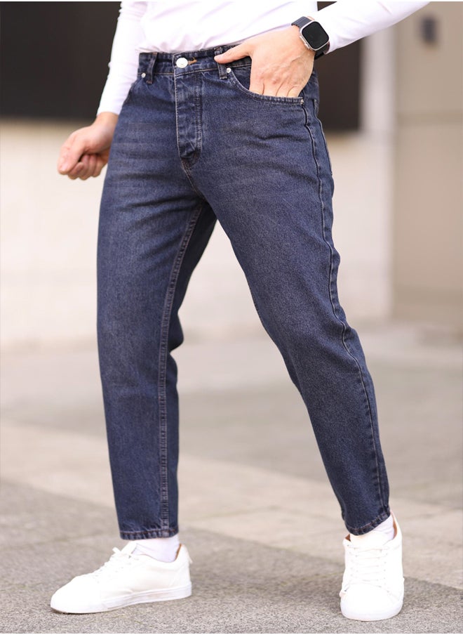 trendyol Navy Blue Men's Boyfriend Jeans Trousers TMNAW25JE00020  - Image 2