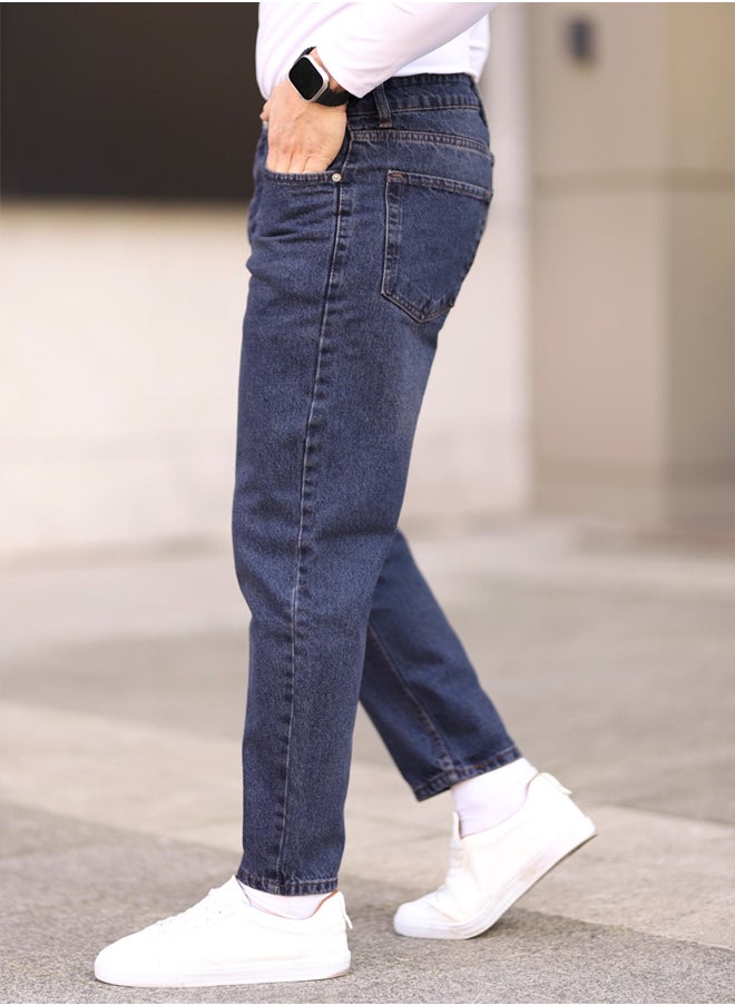 trendyol Navy Blue Men's Boyfriend Jeans Trousers TMNAW25JE00020  - Image 4
