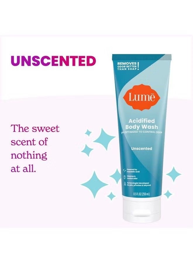 Lume Acidified Body Wash 24 Hour Odor Control Removes Odor Better Than Soap Moisturizing Formula Sls Free Paraben Free Safe For Sensitive Skin 8.5 Ounce (Unscented) - Image 5