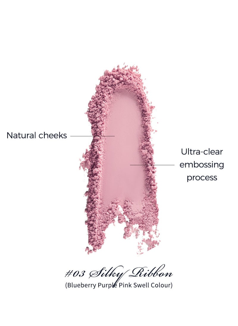 Flower Knows - Swan Ballet Embossed Blush, Flocked Mist Embossed Cheek, Inflated Color, Matte, Classic Makeup - 5g (03 Silky Ribbon) - Image 1