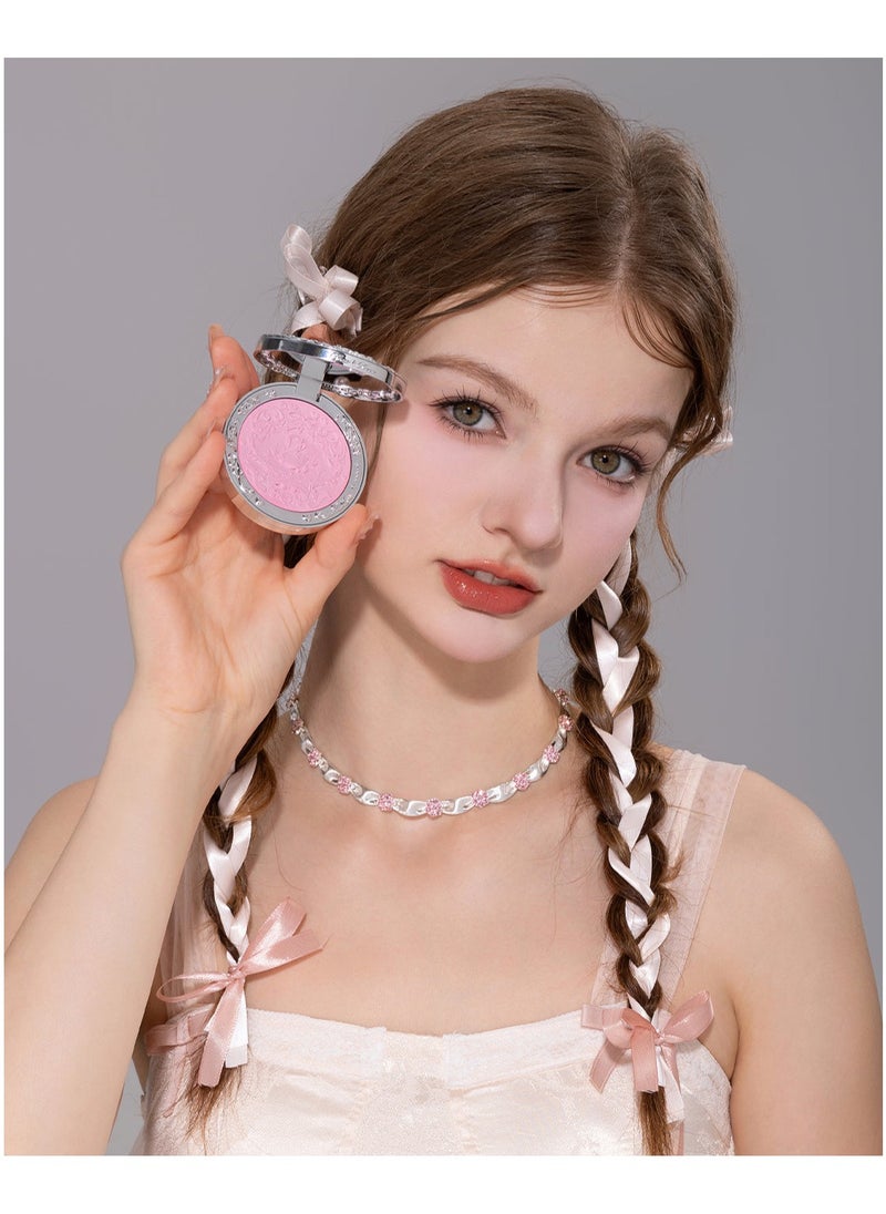 Flower Knows - Swan Ballet Embossed Blush, Flocked Mist Embossed Cheek, Inflated Color, Matte, Classic Makeup - 5g (03 Silky Ribbon) - Image 1