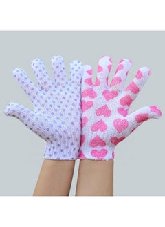 STORE77 STORE77® Exfoliating Bath Gloves Body Scrub Loofah Sponge,Luxury Spa Hand Gloves Dead Skin Cell Remover Health Care Gloves, Massage Scrubber and Improves Blood Circulation 2 Pair 4 Pcs Random Design  - Image 5