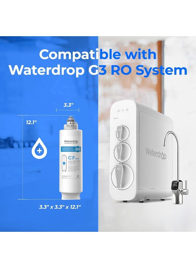 Waterdrop Waterdrop WD-G3-CF Filter, Replacement for WD-G3-W, WD-G3P600 and WD-G3P800-W Reverse Osmosis System, 6-month Lifetime, New Logo Design  - Image 2