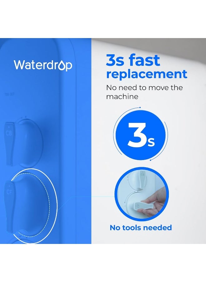 Waterdrop Waterdrop WD-G3-CF Filter, Replacement for WD-G3-W, WD-G3P600 and WD-G3P800-W Reverse Osmosis System, 6-month Lifetime, New Logo Design  - Image 5