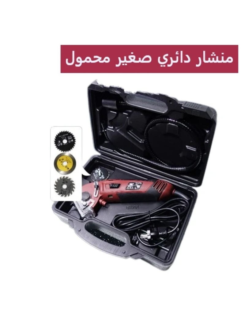 جيرزون - مجموعة منشار دائري صغير بقدرة 400 وات، منشار دائري احترافي متعدد الوظائف لقطع الحجر والرخام والبلاط والمعادن والبلاستيك والخشب - Image 1