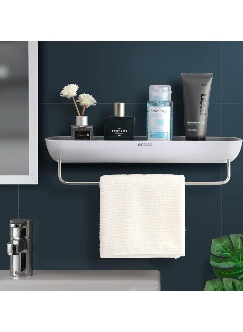 إيكوكو رف دش كادي ، منظم دش الحمام لاصق يثبت على الحائط ، لا حفر رفوف تخزين للمرحاض المطبخ الغسيل المسكن - مع شريط منشفة قابل للإزالة - Image 1