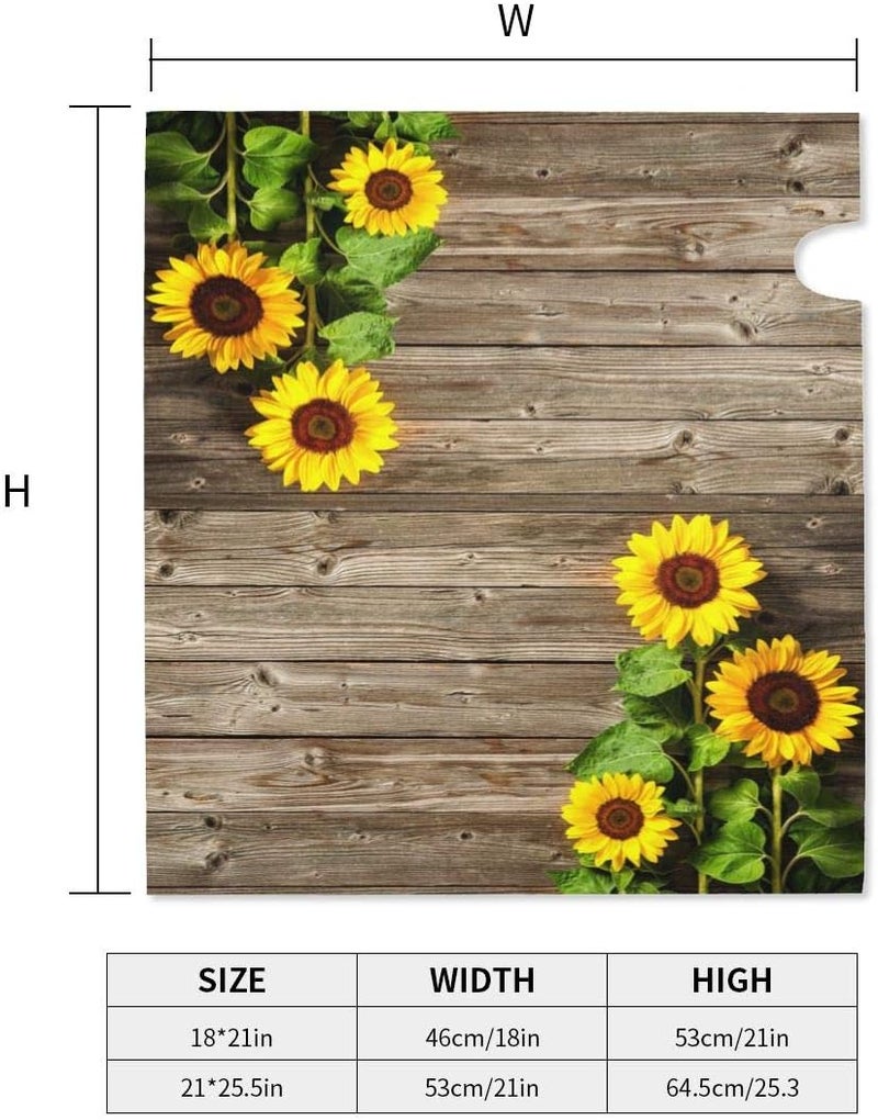 Mount Hour Sunflowers Wood Mailbox Covers Magnetic Post Box Cover Wraps Standard Size 21x18 Inches for Garden Yard Decor - Image 4