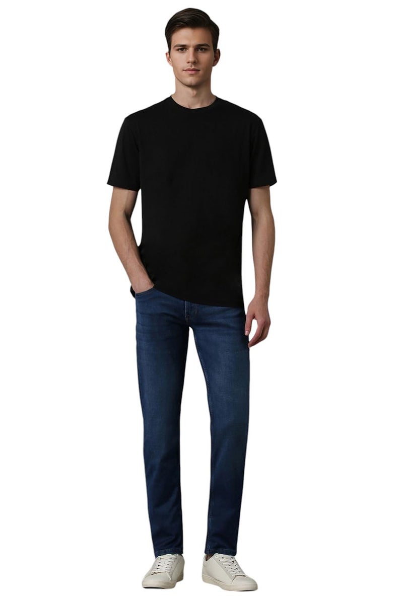 Louis Philippe Men's Slim Jeans (LRDNCSLP573330_Navy, Mid Rise - Image 5