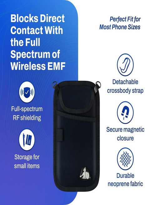 DefenderShield DefenderShield EMF Radiation Blocker Phone Pouch (Black) - Lightweight Radiation Blocker for Cell Phone with Crossbody Strap - EMF Shield with Extra Pocket (7.5 x 4 in) | Best Price UAE | Dubai, Abu Dhabi DefenderShield DefenderShield EMF Radiation Blocker Phone Pouch (Black) - Lightweight Radiation Blocker for Cell Phone with Crossbody Strap - EMF Shield with Extra Pocket (7.5 x 4 in) | Best Price UAE | Dubai, Abu Dhabi