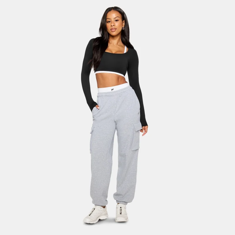 Fabletics Grey Women's Year Round Terry Cargo Joggers for Women | Best Price UAE