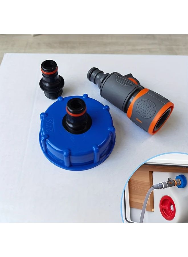 1 Set RV Water Tank Filling Adapter with Quick Connector Durable PVC Multiple Fittings - Image 1
