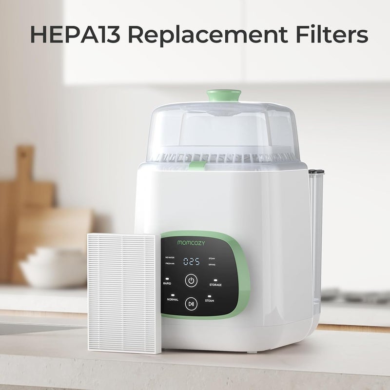 Momcozy استبدال فلتر الهواء Momcozy KleanPal Pro 9997 فعالية الترشيح لغسالة زجاجات الأطفال آمنة وسهلة التركيب فلتر عالي الجودة لزجاجات الأطفال النظيفة 2 عبوة - Image 3