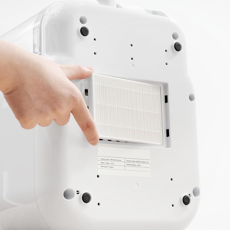 Momcozy استبدال فلتر الهواء Momcozy KleanPal Pro 9997 فعالية الترشيح لغسالة زجاجات الأطفال آمنة وسهلة التركيب فلتر عالي الجودة لزجاجات الأطفال النظيفة 2 عبوة - Image 5