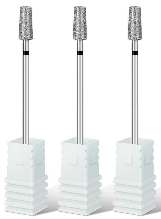 Rolybag Cuticle Nail Drill Bits Tapered Barrel Cuticle Drill Bit for Nail Diamond Drill Bits 3/32” Professional Safety Cuticle Clean Drill for Electric Remove Cuticle Dead Skin Manicure Tools (Coarse) - Image 1
