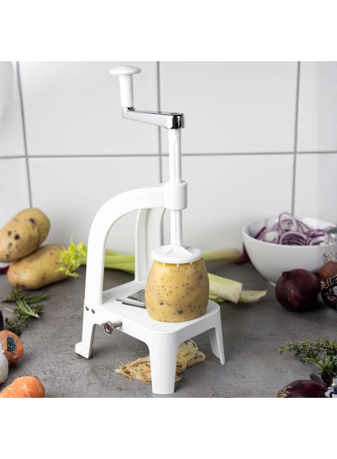 Benriner Horizontal BN-8W Spiral Vegetable Slicer, White, ABS Plastic - Image 2