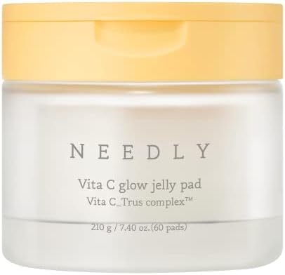 NEEDLY  Vita C Glow Jelly Pad  Brightening Toner Pad for Exfoliation Blemish Care and Tone Improvement