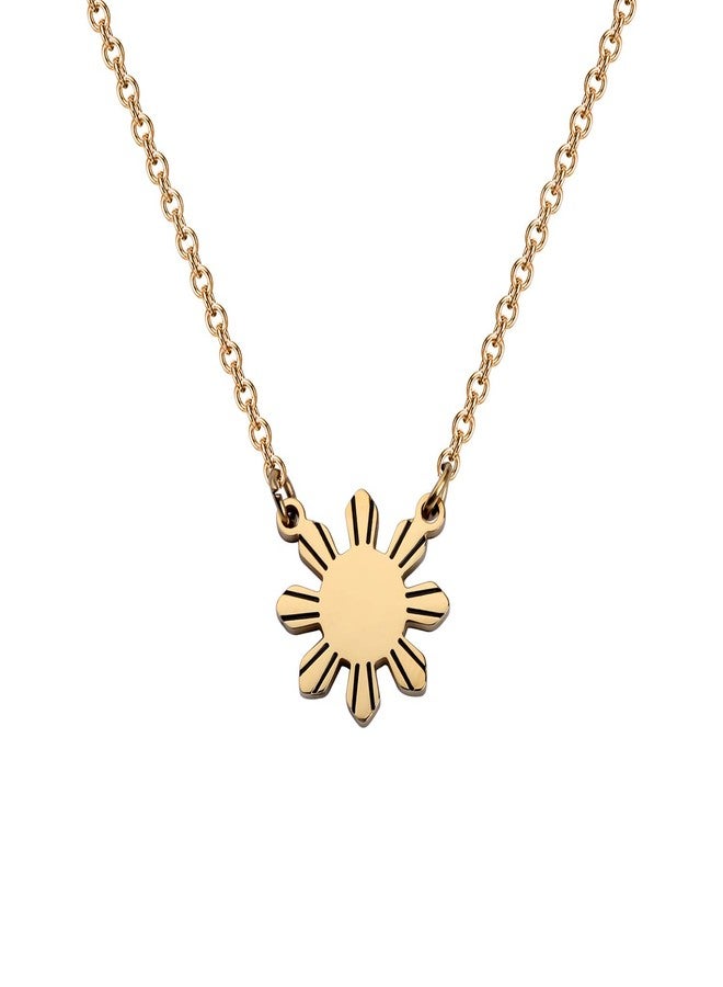 MYOSPARK Philippines Sun Necklace - Star Necklace, Philippine Pride Jewelry Gift For Filipino - Image 1