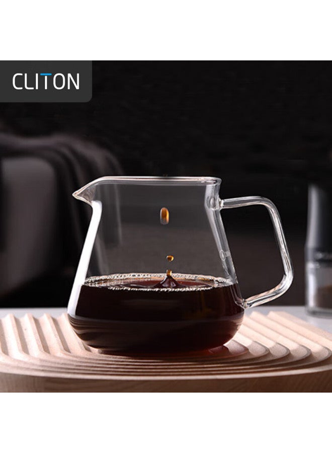 Cliton Coffee Sharing Pot, Household Heat-resistant High Borosilicate Glass Drip Pot, Coffee Pour-over Pot, 300ml - Image 1