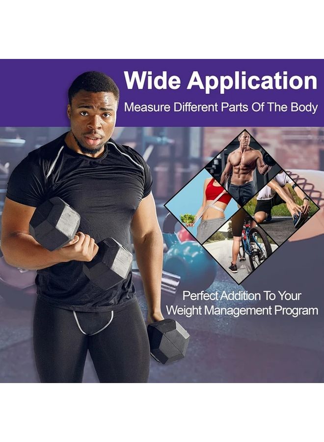 White Body Fat Caliper Dual Scale Inches Centimeters for Home Gym Fitness - Image 5