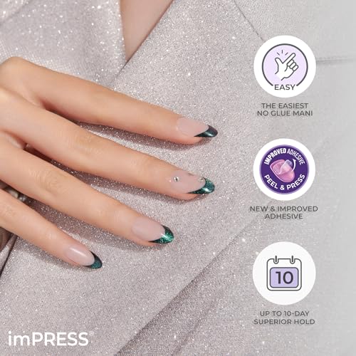 Impress KISS imPRESS Press-On Manicure Premium Collection Fake Nails - All My Love, Pink, Aurora, Medium & Almond Shape, Easy To Apply, Super Hold, Chip Proof, Smudge Proof, No Dry Time, Durable | 30 Count - Image 3