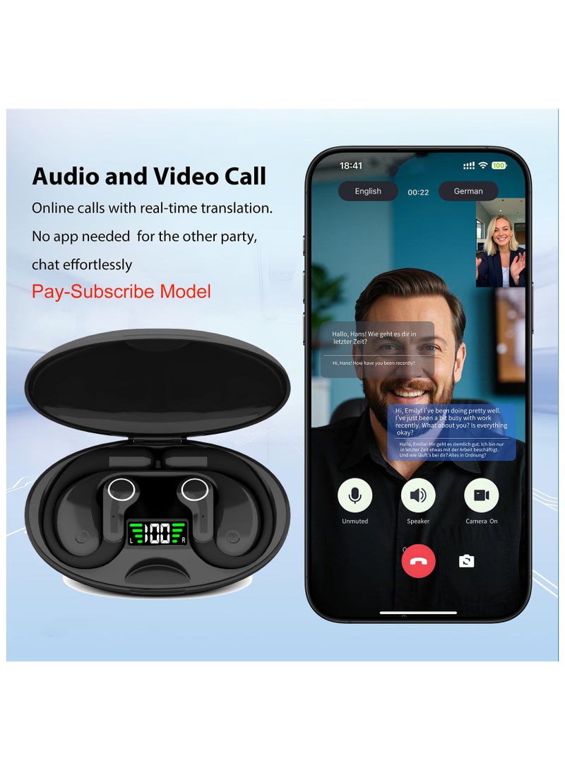 Furtey AI Language Translator Earbuds Real Time, 3-in-1 Translation Earbuds 150 Languages & Accents and Long Battery Life, Ideal for Travel and Business (Black) - Image 4