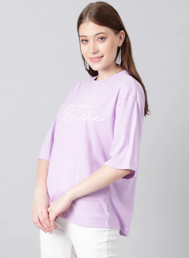 Kotty Slogan Print Short Sleeve Oversized T-Shirt