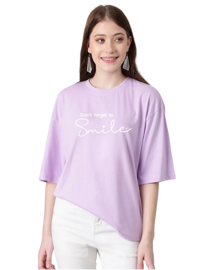 كوتي Slogan Print Short Sleeve Oversized T-Shirt