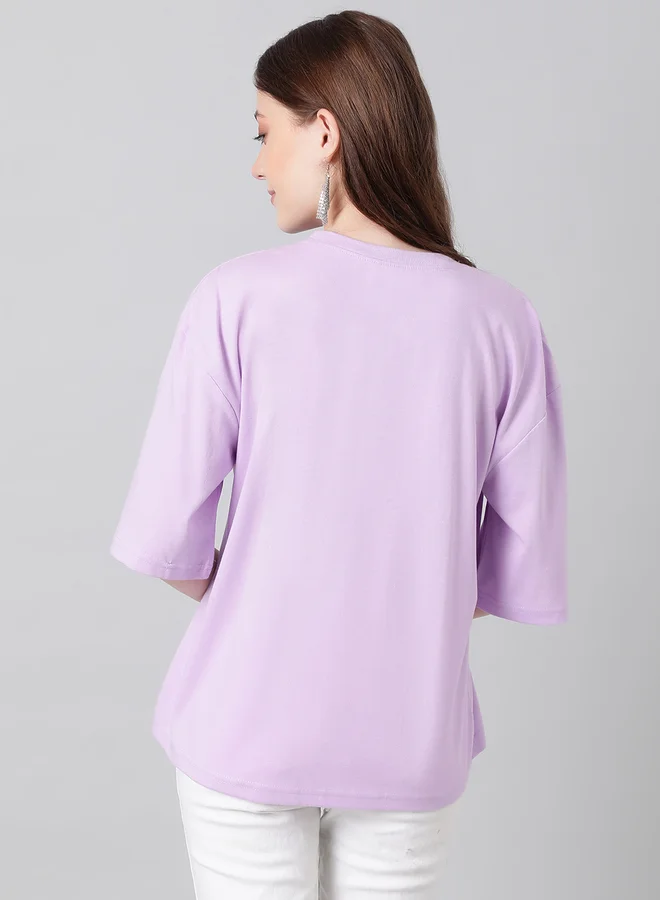 Kotty Slogan Print Short Sleeve Oversized T-Shirt