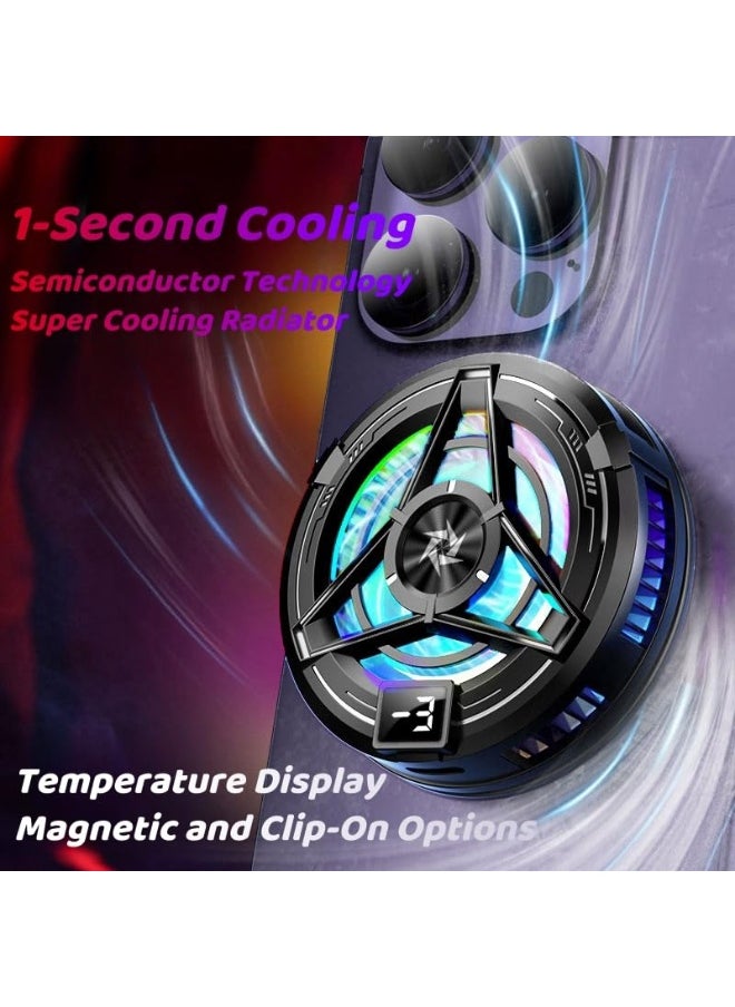 LumsAura Magnetic Phone/iPad Cooling Fan – TEC Rapid Cooling with RGB Lighting, Ultra-Quiet Operation, and Wide Compatibility for Gaming Phones, iPad, PSP, and Steam Deck (iPhone, Xiaomi, Huawei, OPPO)  - Image 3