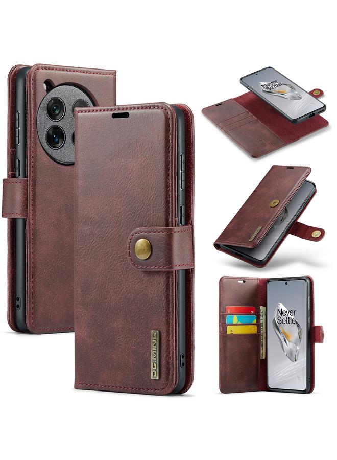Dg مينغ جراب جلدي مغناطيسي قابل للفصل بتصميم Crazy Horse لهاتف OnePlus 12 - Image 1