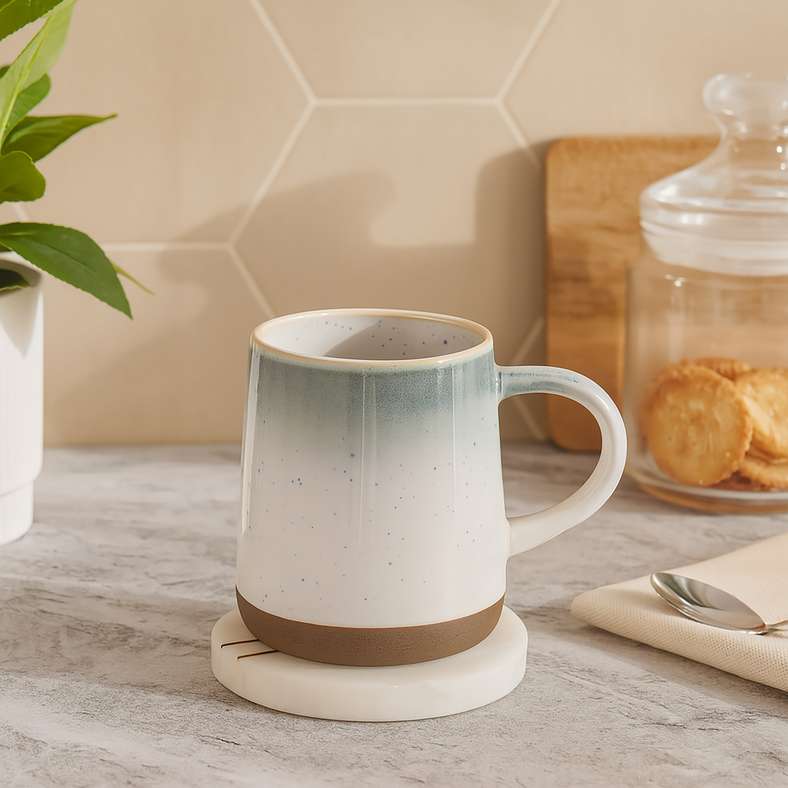 Pan Home Gilda Stoneware Mug - Grey and White