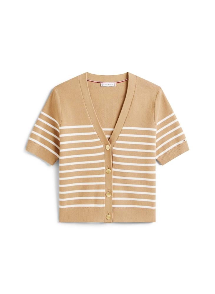 TOMMY HILFIGER Striped Button Detail Cardigan - Image 5