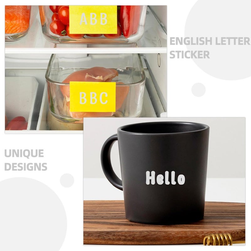 Waterproof White Vinyl Letter Stickers 2500 PCS Self Adhesive Alphabet Decals for Mailboxes Scrapbooking Outdoor Labeling - Image 4